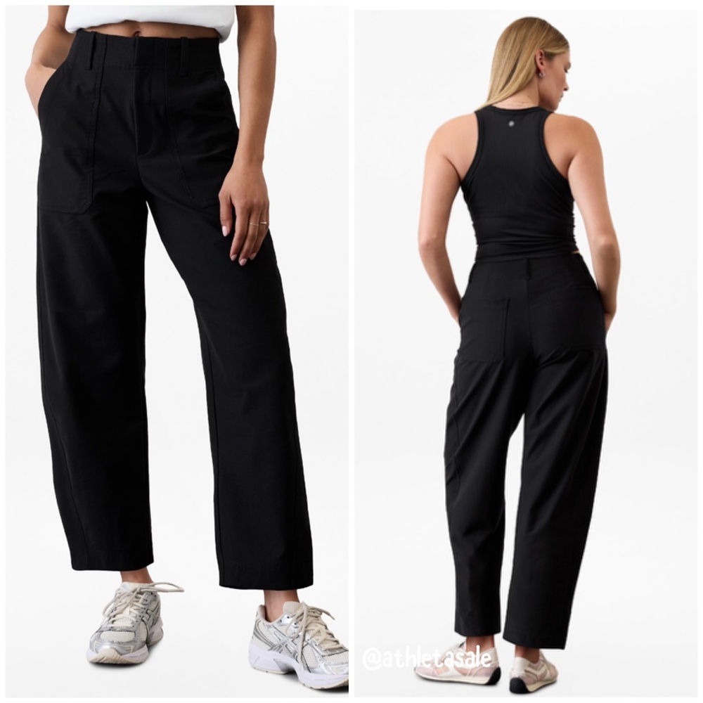 NWOT Athleta Skyline High Rise Barrel leg Pant | Black